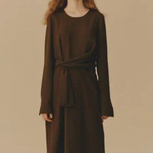 WNDERKAMMER brown cinch waist dress